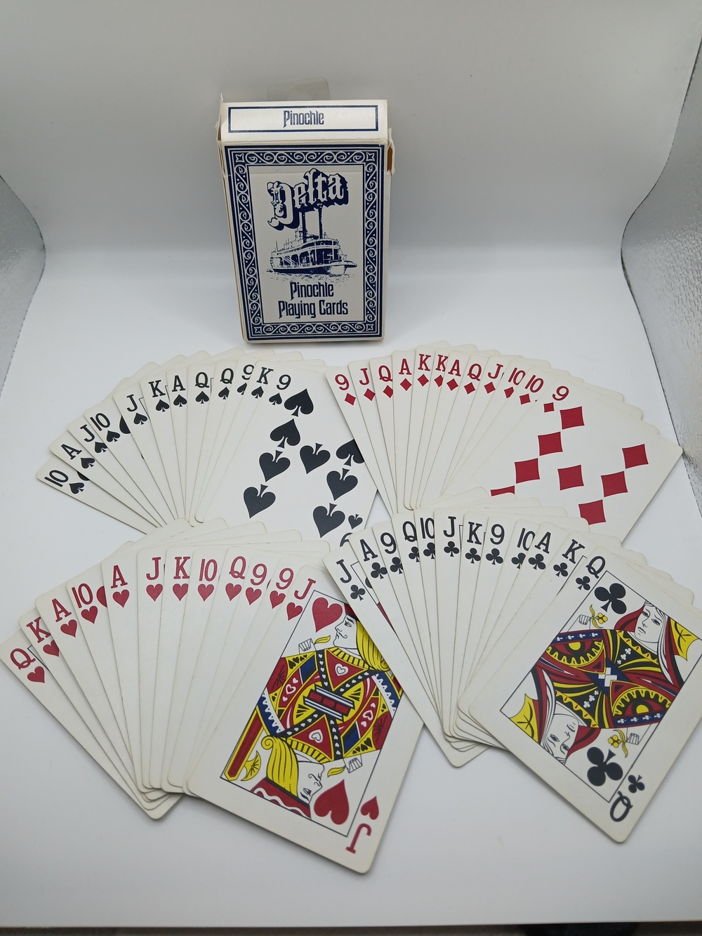 Vintage Delta Pinochle Playing Cards 48-Card Deck/COMPLETE‎